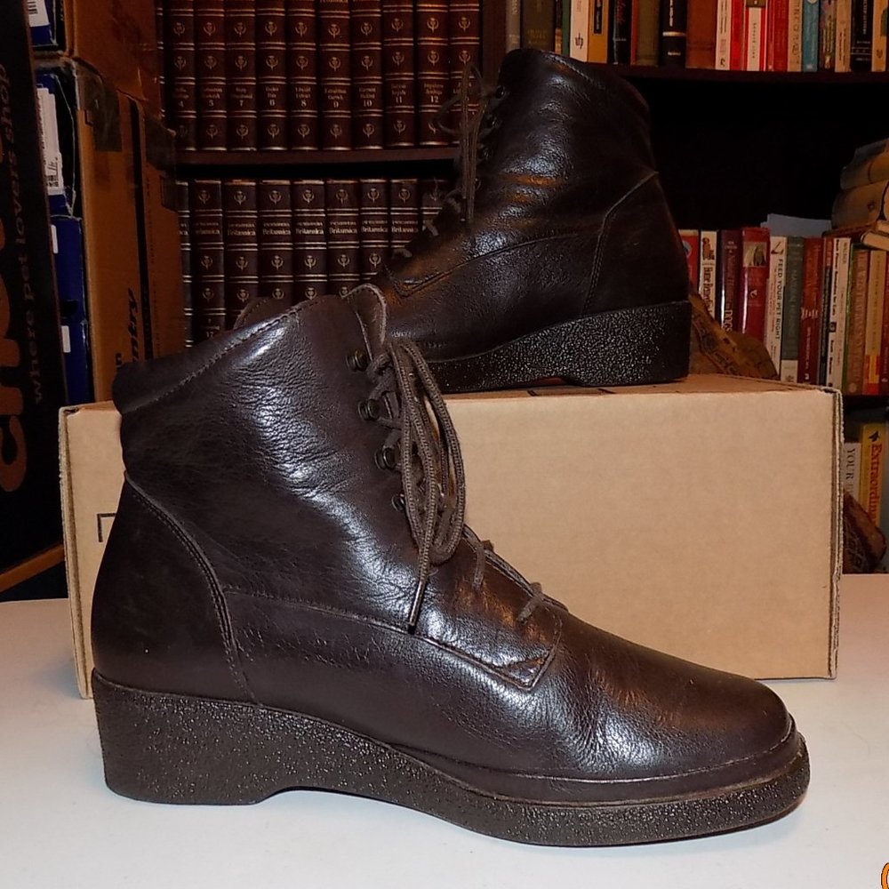 Mephisto air jet brown leather boots US 6 1/2